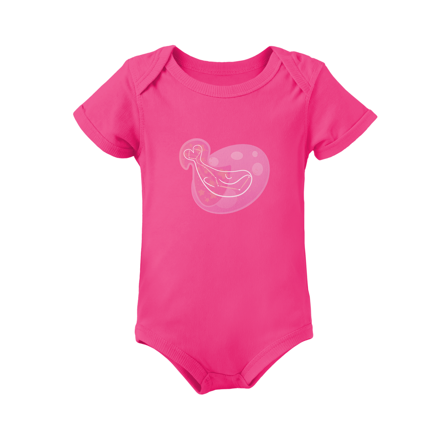 Mir the Spunky Calf Astral Dusk Traces on Infant Baby Rib Bodysuit