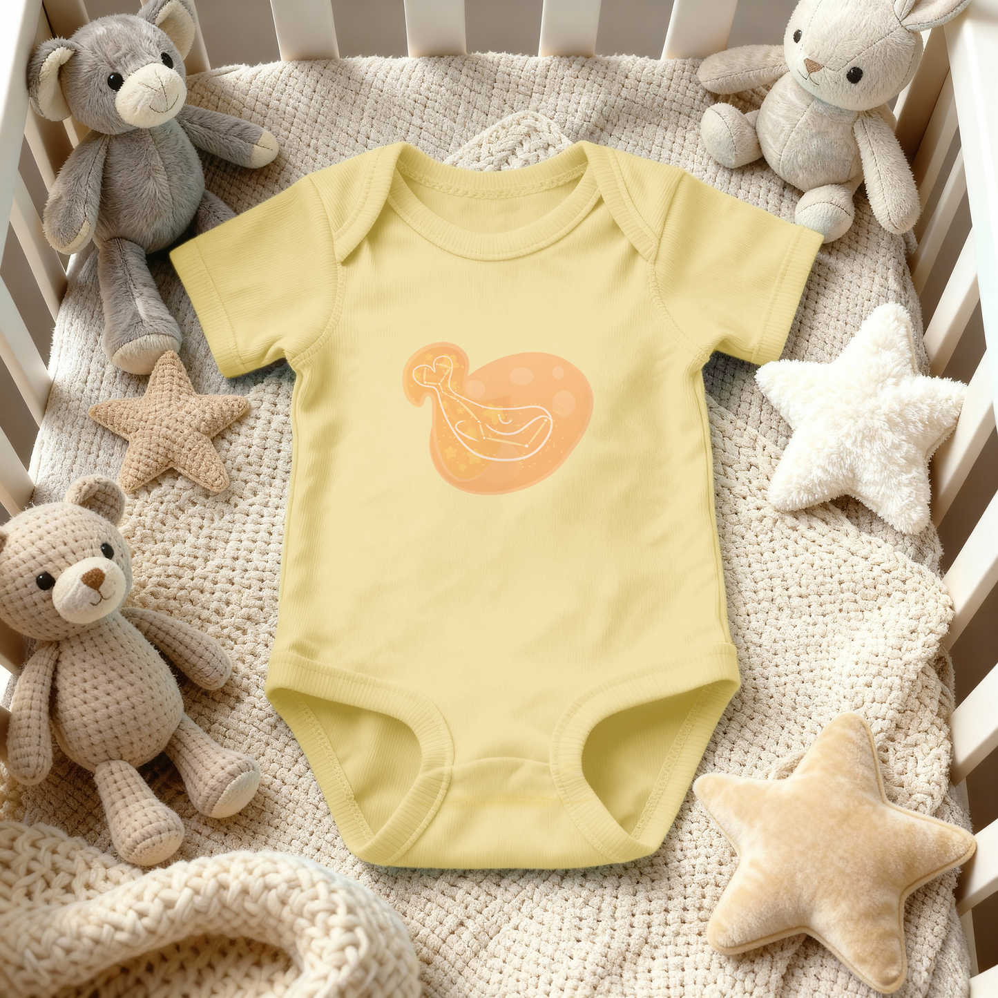 Mir the Spunky Calf Astral Dawn Traces Infant Baby Rib Bodysuit