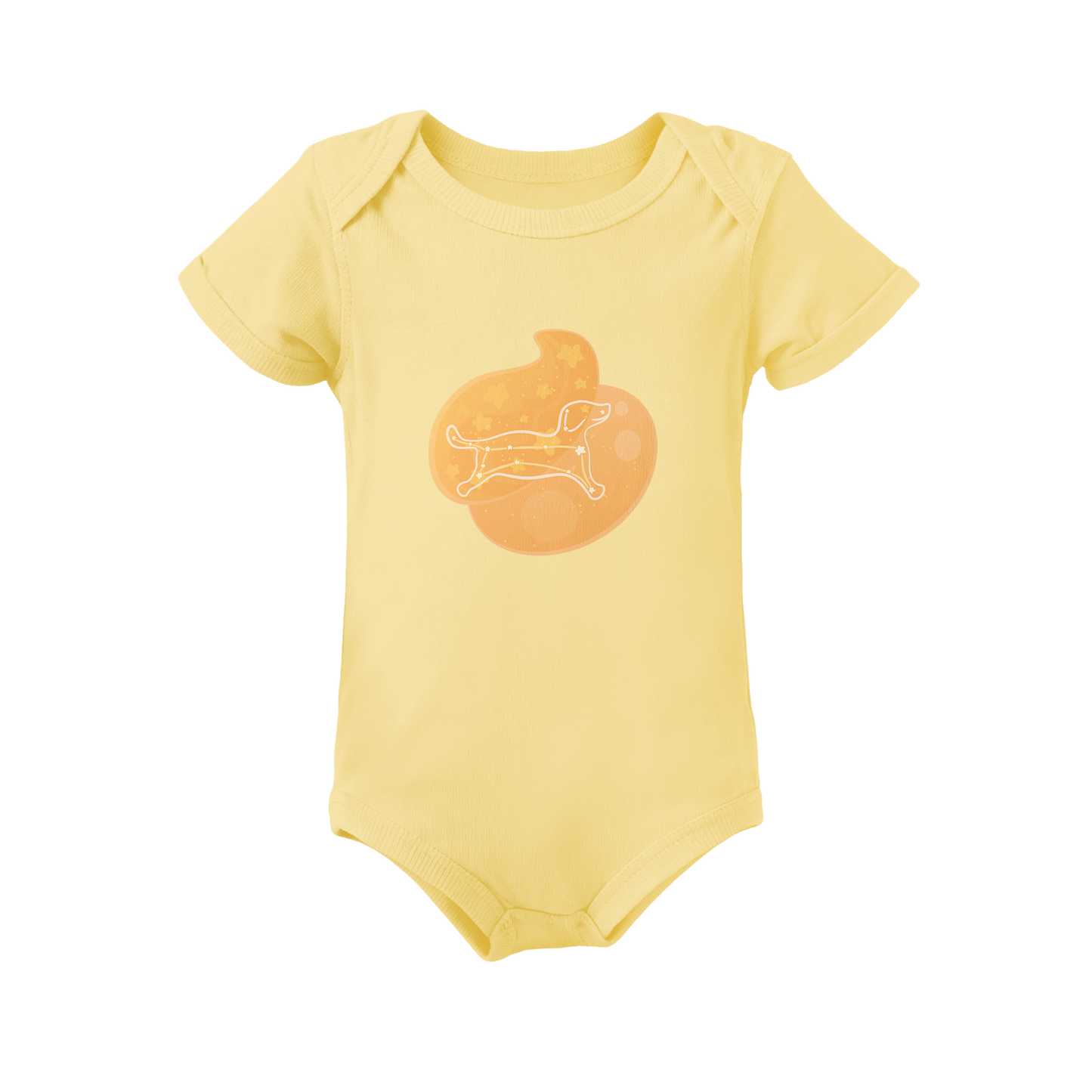 Rius the Loyal Puppy Astral Dawn Traces Infant Baby Rib Bodysuit