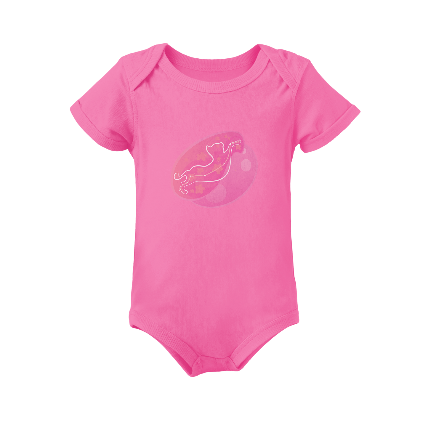 Lyn the Keen Kitten Astral Dusk Traces on Infant Baby Rib Bodysuit