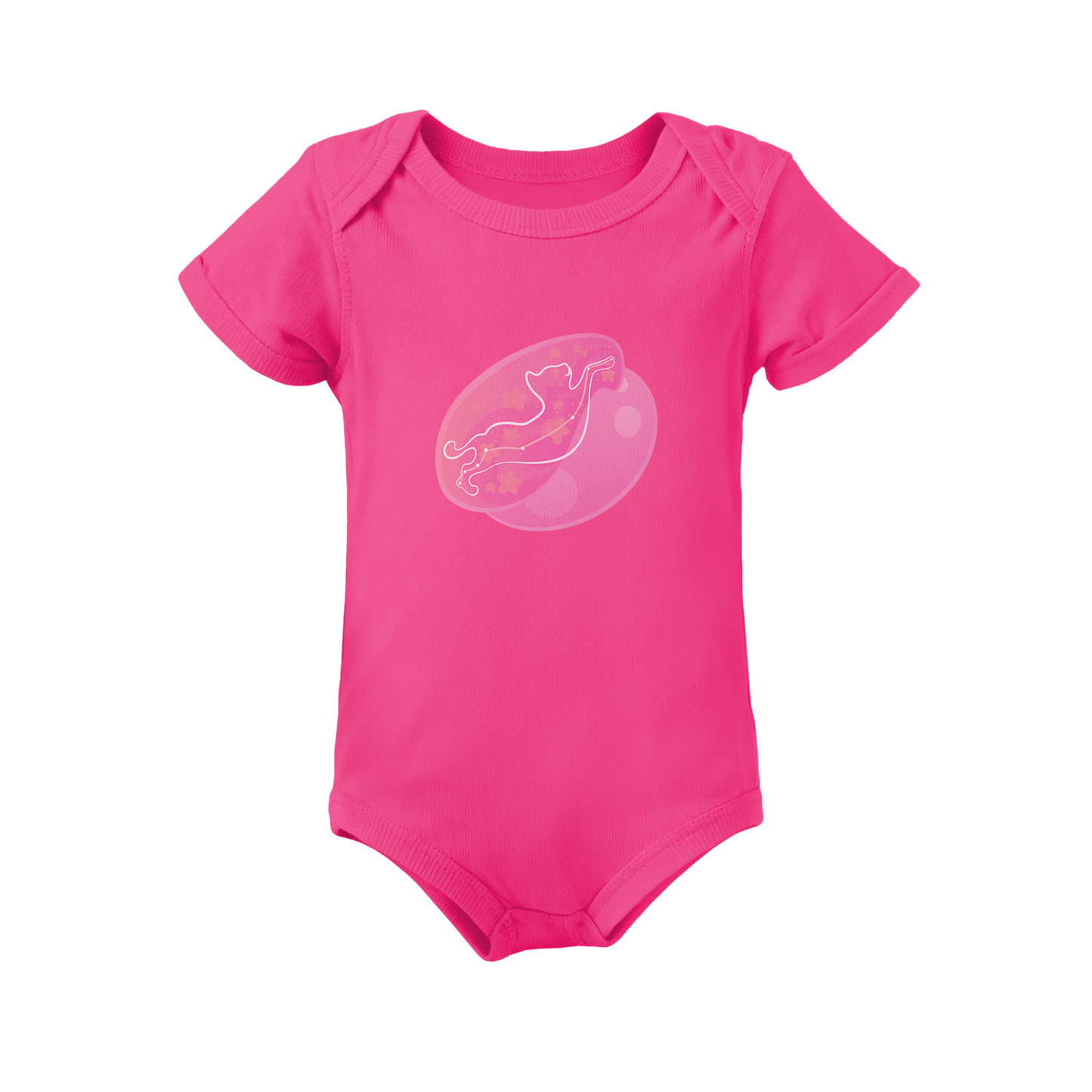 Lyn the Keen Kitten Astral Dusk Traces on Infant Baby Rib Bodysuit