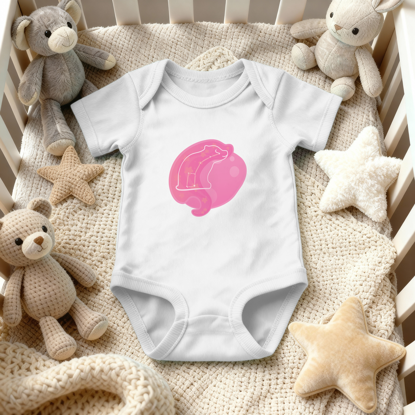 Aris the Guiding Cub Astral Dusk Traces on Infant Baby Rib Bodysuit